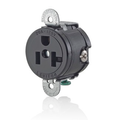 Product Image of Single Receptacle Outlet,  Short Strap, 20A, 125V Side Wire, NEMA 5-20R, 2-Pole, 3-Wire (Black)