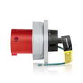 Product Image of 100A, 277/480V 3-Phase, 4P, 5W, LEV Series IEC 60309-1 & 60309-2 Pin & Sleeve Inlet, IP66/IP67/IP68/IP69K, Watertight, Red