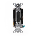 Product Image of 3A, 24V AC/DC, Switch Decora Plus Quiet Rocker, Low Voltage Single Pole, Commercial Grade, Side and Back Wired, 10-Year Limited Warranty (Black)