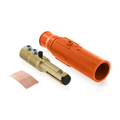 Product Image of 17 Series Complete Male Detachable Plug, Cam-type, Double Set Screw, Taper Nose, 250-350MCM, 570A (Orange)