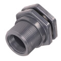 2" PVC Bulkhead Fitting w/ EPDM Gasket (Thread x Thread)