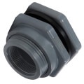 Product Image of 1/2" PVC Bulkhead Fitting w/ EPDM Gasket (Socket x Thread)