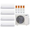 Product Image of 36,000 BTU, R454B, Improved Efficiency Ductless Four Zone Heat Pump Package (9+9+9+9)