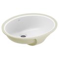 Product Image of White Vitreous China Oval Undermount Bathroom Sink, 19.25" X 16.25" X 7.75", BGCW10OU1619