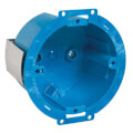 3-1/2" Dia. Round Old/New Work Wall Box w/ Base, Ears & Snap-In Bracket, 14.5 Cubic Inches