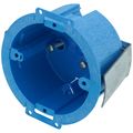 Product Image of 3-1/2" Dia. Round Old/New Work Wall Box w/ Base, Ears & Snap-In Bracket, 14.5 Cubic Inches