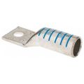 Product Image of Copper One-Hole Lug, Long Barrel, Blind End, Max 35kV, Wire Size 400 kcmil, 1/2" Bolt (Blue), 54916BE