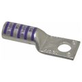 Product Image of Copper One-Hole Lug, Long Barrel, Blind End, Max 35kV, Wire Size 4/0 AWG, 1/2" Bolt (Purple), 54970BE