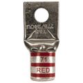 Product Image of Copper One-Hole Lug, Standard Barrel, Peep Hole, Max 35kV, Wire Size 300 Weld, 1/2" Bolt (Red), 58171