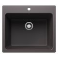 Product Image of Liven SILGRANIT 25" Single Bowl Dual Mount Laundry Sink - Cinder, 401923