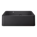 Product Image of Ikon SILGRANIT 33" Double Bowl Apron-Front Farmhouse Sink with Low Divide - Anthracite, 402322