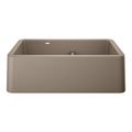 Product Image of Ikon SILGRANIT 33" Double Bowl Apron-Front Farmhouse Sink with Low Divide - Truffle, 402329