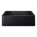 Product Image of Ikon SILGRANIT 33" Double Bowl Apron-Front Farmhouse Sink with Low Divide - Coal Black, 402525