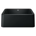 Product Image of Ikon SILGRANIT 27" Single Bowl Apron-Front Farmhouse Sink - Coal Black, 402531
