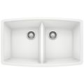 Product Image of Performa SILGRANIT 33" 50/50 Double Bowl Undermount Kitchen Sink - White, 440071