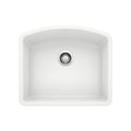 Product Image of Diamond SILGRANIT 24" Single Bowl Undermount Kitchen Sink - White, 440175