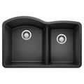 Product Image of Diamond SILGRANIT 32" 60/40 Double Bowl Undermount Kitchen Sink - Anthracite, 440179