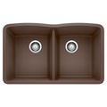 Product Image of Diamond SILGRANIT 32" 50/50 Double Bowl Undermount Kitchen Sink - Café, 440182