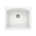 Product Image of Diamond SILGRANIT 25" Single Bowl Dual Mount Kitchen Sink - White, 440211