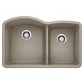 Product Image of Diamond SILGRANIT 32" 60/40 Double Bowl Undermount Kitchen Sink - Truffle, 441284