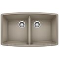 Product Image of Performa SILGRANIT 33" 50/50 Double Bowl Undermount Kitchen Sink - Truffle, 441290