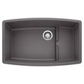 Product Image of Performa Cascade SILGRANIT 32" Single Bowl Undermount Kitchen Sink with Colander - Cinder, 441476