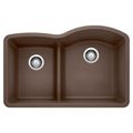 Product Image of Diamond SILGRANIT 32" 40/60 Reverse Double Bowl Undermount Kitchen Sink with Low Divide - Café, 441609
