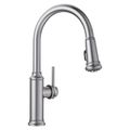 Product Image of Empressa High Arc Pull-Down Dual-Spray Kitchen Faucet - PVD Steel, 442500