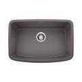 Product Image of Valea SILGRANIT 27" Single Bowl Undermount Kitchen Sink - Cinder, 442548