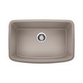 Product Image of Valea SILGRANIT 27" Single Bowl Undermount Kitchen Sink - Truffle, 442549