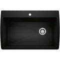 Product Image of Diamond SILGRANIT 33.5" Super Single Dual Mount Kitchen Sink - Coal Black, 442917