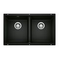 Product Image of Precis SILGRANIT 29" 50/50 Double Bowl Undermount Kitchen Sink - Coal Black, 442927