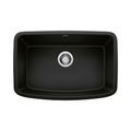 Product Image of Valea SILGRANIT 27" Single Bowl Undermount Kitchen Sink - Coal Black, 442941