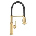 Product Image of Empressa Semi-Pro Pull-Down Dual-Spray Kitchen Faucet - Satin Gold, 442982