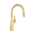 Product Image of Rivana High-Arc Pull-Down Dual-Spray Kitchen Faucet - Satin Gold, 442985