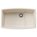 Product Image of Performa Cascade SILGRANIT 32" Single Bowl Undermount Kitchen Sink with Colander - Soft White, 443085