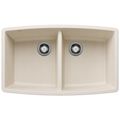 Product Image of Performa SILGRANIT 33" 50/50 Double Bowl Undermount Kitchen Sink - Soft White, 443086