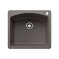 Product Image of Diamond SILGRANIT 25" Single Bowl Dual Mount Kitchen Sink - Volcano Gray, 443097