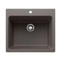 Product Image of Liven SILGRANIT 25" Single Bowl Dual Mount Laundry Sink (Volcano Gray)