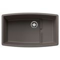 Product Image of Performa Cascade SILGRANIT 32" Single Bowl Undermount Kitchen Sink with Colander - Volcano Gray, 443122