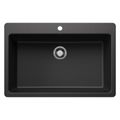 Product Image of Liven SILGRANIT 33" Super Single Dual Mount Kitchen Sink, 443195 (Anthracite)