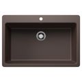 Product Image of Liven SILGRANIT 33" Super Single Dual Mount Kitchen Sink, 443199 (Cafe)