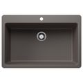 Product Image of Liven SILGRANIT 33" Super Single Dual Mount Kitchen Sink, 443200 (Volcano Gray)