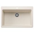 Product Image of Liven SILGRANIT 33" Super Single Dual Mount Kitchen Sink, 443201 (Soft White)