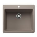 Product Image of Liven SILGRANIT 25" Single Bowl Dual Mount Kitchen Sink, 443222 (Truffle)