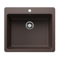 Product Image of Liven SILGRANIT 25" Single Bowl Dual Mount Kitchen Sink, 443223 (Cafe)