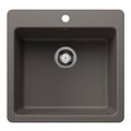 Product Image of Liven SILGRANIT 21" Single Bowl Dual Mount Kitchen Sink, 443232 (Volcano Gray)
