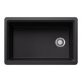 Product Image of Inteos SILGRANIT 30"  Single Bowl Reversible Undermount Workstation Kitchen Sink - Coal Black, 443303