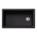 Product Image of Inteos SILGRANIT 33"  Single Bowl Reversible Undermount Workstation Kitchen Sink - Coal Black, 443311
