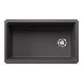 Product Image of Inteos SILGRANIT 33"  Single Bowl Reversible Undermount Workstation Kitchen Sink - Cinder, 443313